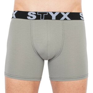 Pánske boxerky Styx long športové guma svetlo šedej (U1062) M