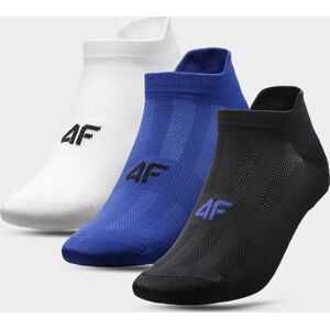 Pánske ponožky 4F SOM213 Bílé_modré_černé (3páry) biela 39-42