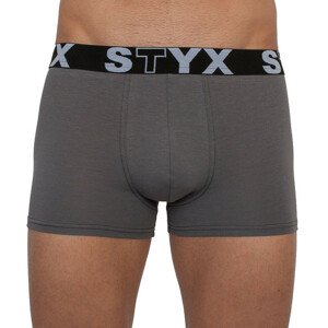 Pánske boxerky Styx športové guma nadrozměr tmavo šedé (R1063) 4XL