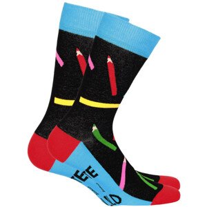 Vzorované pánske ponožky PERFECT MAN-CASUAL černá 45-47