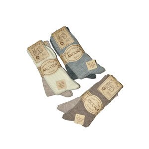 Pánske ponožky priľne Angora art.7402 43-46 A'2 světle béžová-tmavě béžová 43-46