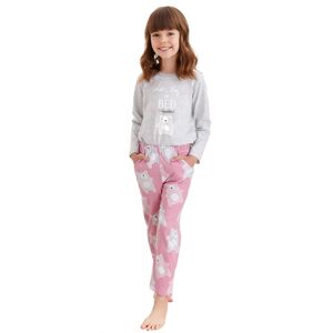 Dievčenské pyžamo Sofia šedej medvedík šedá 110
