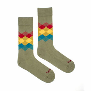 Veselé ponožky Fusakle kosoštvorec les (--0807) M