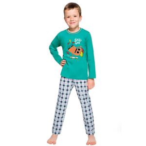 Chlapčenské pyžamo Leo 2342 - Taro zeleno-šedá 98