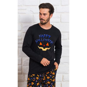 Pánske pyžamo dlhé Halloween čierna XL