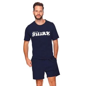 Pánske pyžamo Shark tmavo modré Modrá S