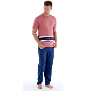 Pánske pyžamo MN000186 - Fordville ružová - modrá L