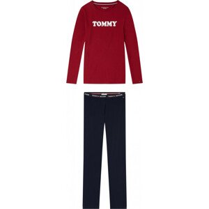 Pánske pyžamo UW0UW01929-0WG červenomodrá - Tommy Hilfiger S červeno-modrá