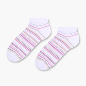 Dámske vzorované ponožky 052 biela 38-40