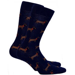 Vzorované pánske ponožky PERFECT MAN-CASUAL Námořnictvo 45-47