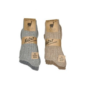 Pánske ponožky Wik Alpaka Wolle 20900 A'2 béžová 39-42