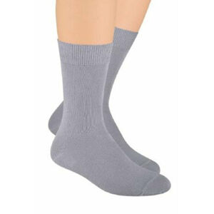 Dámske jednofarebné ponožky hrubší Sport - EE šedá 35-38