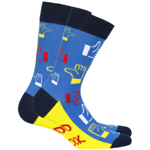 Vzorované pánske ponožky PERFECT MAN-CASUAL modrá 45-47
