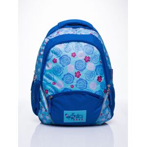 Modrý kvetinový batoh pre dievčatá jedna veľkosť