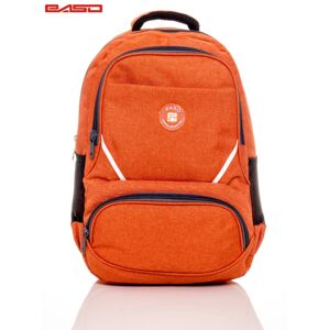 Oranžový školský batoh s nášivkou jedna veľkosť