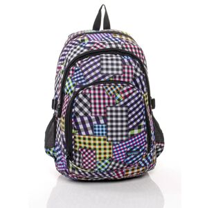 Školský batoh s farebným kockovaným motívom ONE SIZE
