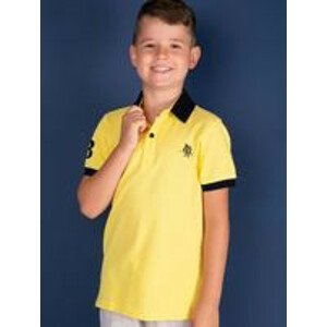 TOMMY LIFE Žlté chlapčenské polo tričko 146