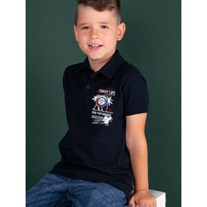 Námornícky modré chlapčenské polo tričko TOMMY LIFE 140