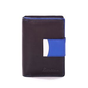 Čierna peňaženka s modrým lemovaním jedna velikost