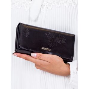 Kožená dámska peňaženka s čiernymi motýľmi jedna velikost