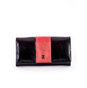 Dámska peňaženka z prírodnej kože s červeným modulom jedna velikost