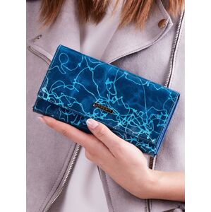 Dámska kožená peňaženka so vzorom modrá jedna velikost