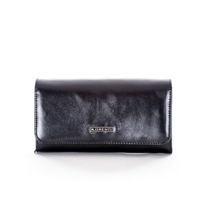 Čierna dámska peňaženka z pravej kože jedna veľkosť