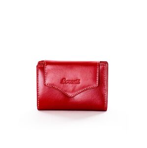 Červená kožená peňaženka s chlopňou jedna velikost