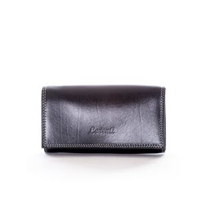 Čierna dámska peňaženka z pravej kože jedna veľkosť