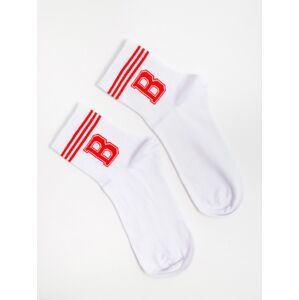 Biele a červené športové ponožky 41-46