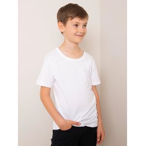 Chlapčenské biele bavlnené tričko 98