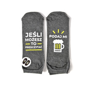 Ponožky sa životnými inštrukciami SOXO - Korbel šedá 40-45