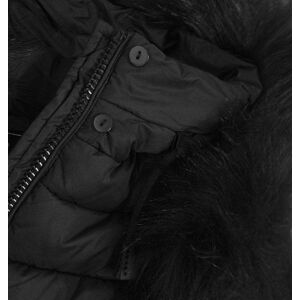 Dámska prešívaná zimná bunda s kapucňou 7754 - Libland čierna S
