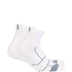 Pánske vzorované členkové ponožky biela 42-44