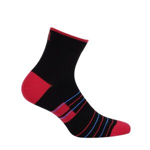Pánske vzorované členkové ponožky černá 42-44