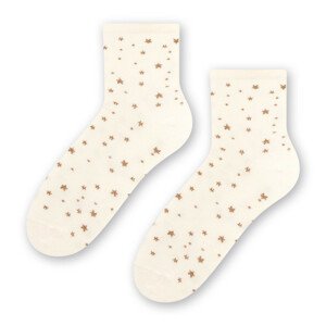 Dámske vzorované ponožky 099 ecru 38-40