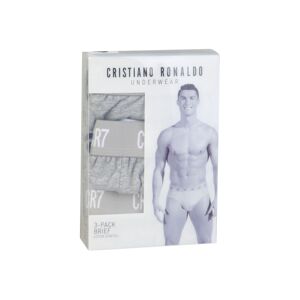 Set pánskych slipov Cristiano Ronaldo 8100-66-21 -TRIPACK - CR7 tm.modro-bielo-šedá S