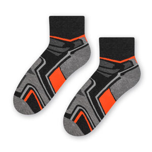 Dámske športové ponožky 026 M.GRAFIT/POMARAŃCZ 35-37