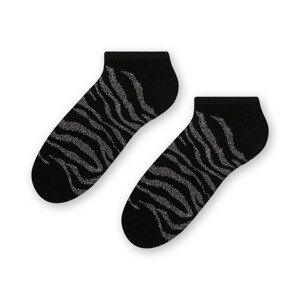 Dámske ponožky COMET lurexom 066 čierna / strieborná 38-40