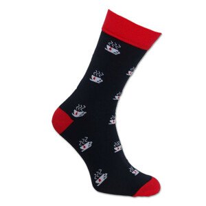 Pánske vzorované ponožky čierna 44-46