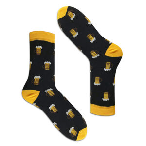 Pánske vzorované ponožky čierna 44-46