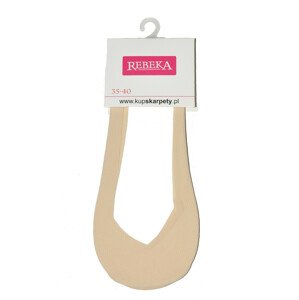 Dámske ponožky baleríny Rebeka 1120 Pruhovaná štruktúra, ABS béžová 35-40