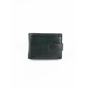 Čierna peňaženka z pravej kože so zapínaním čierna jedna veľkosť